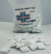 Mini White glass tile